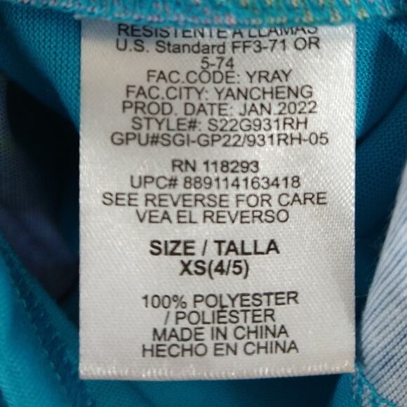 A Rainbow High Dolls Girls Blue Hooded Zip Up Romper PJs Pajamas NWT XS 4 5 - Picture 7 of 7